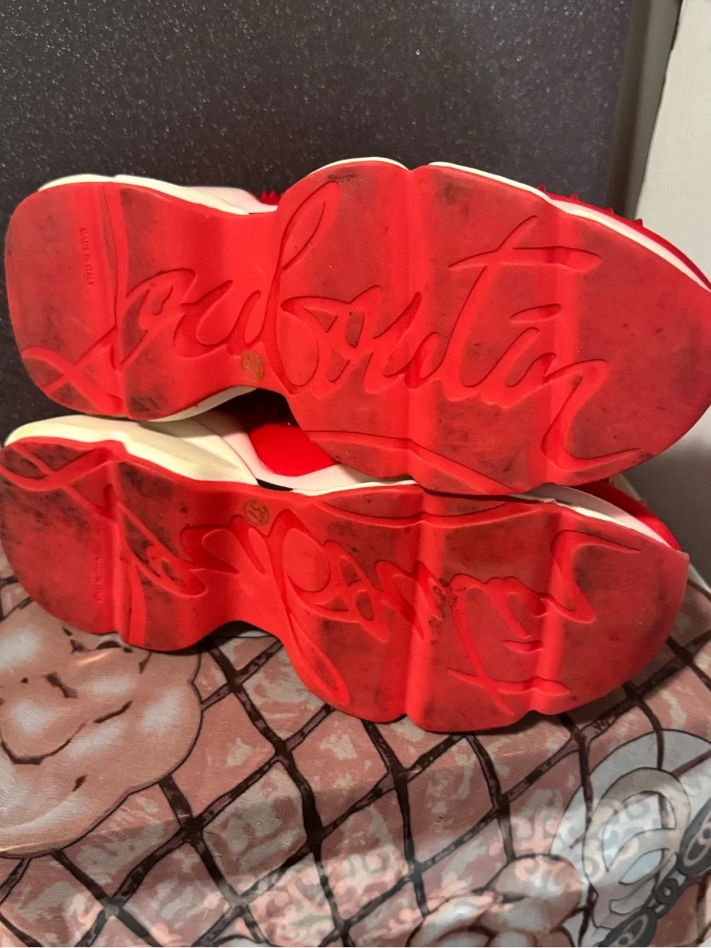 INSPIRED Red Studded Slip-On Women's Sneakers